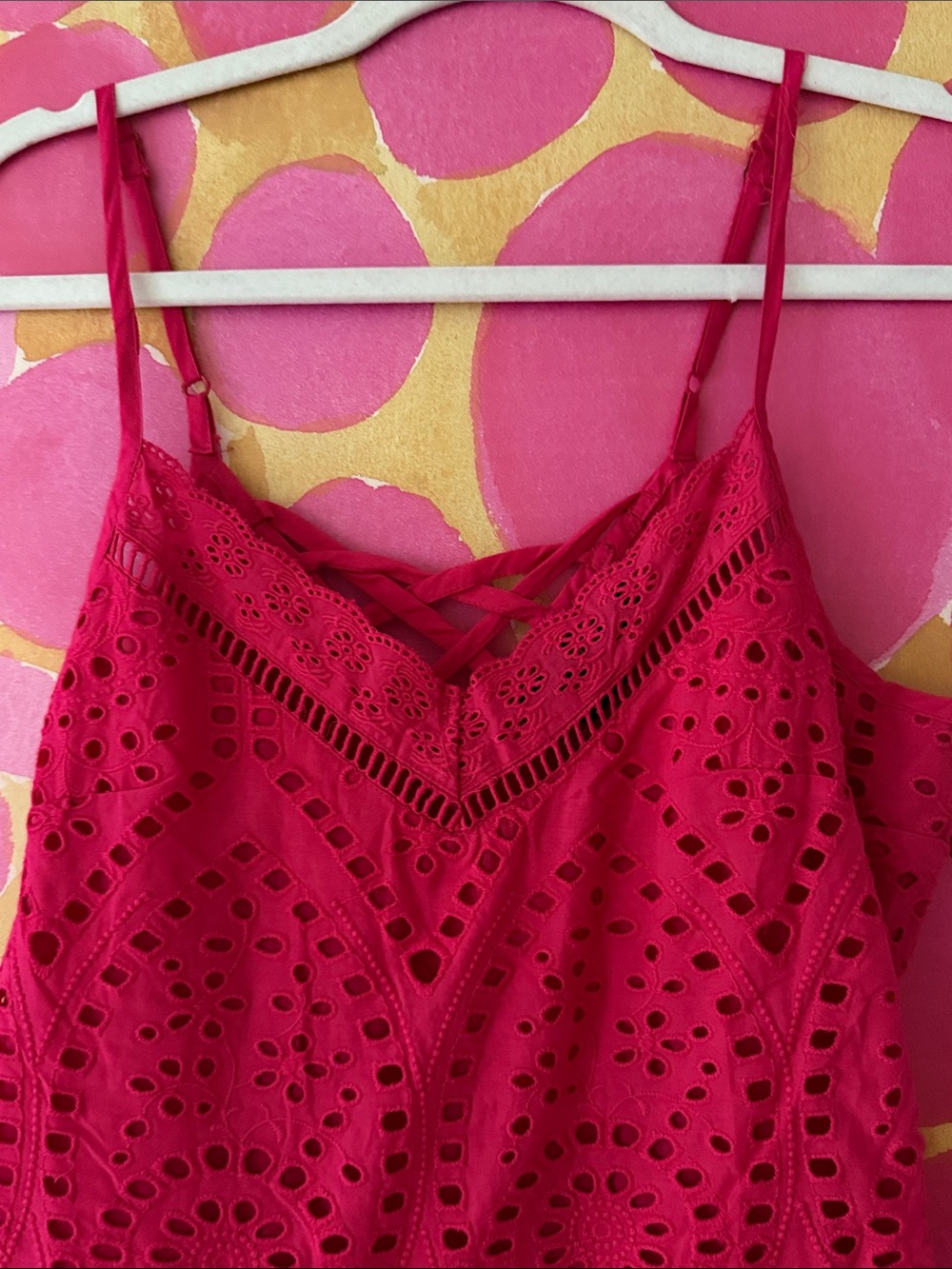 π NWT Jackpot Eyelet cotton strappy dress gipsy pink - Picture 4 of 10